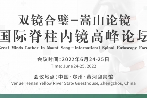 雙鏡合璧-嵩山論鏡·國際脊柱內(nèi)鏡高峰論壇